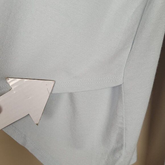 Soft Surroundings Bell Sleeve Long Sleeve Tunic Top Stretch Light Blue Size M - Picture 10 of 13